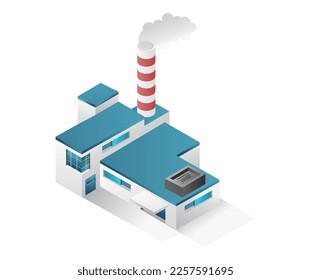 3 quinquies visión de la fábrica industrial minimalista de petróleo y gas