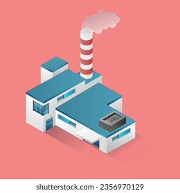 3 quinquies visión de la fábrica industrial minimalista de petróleo y gas