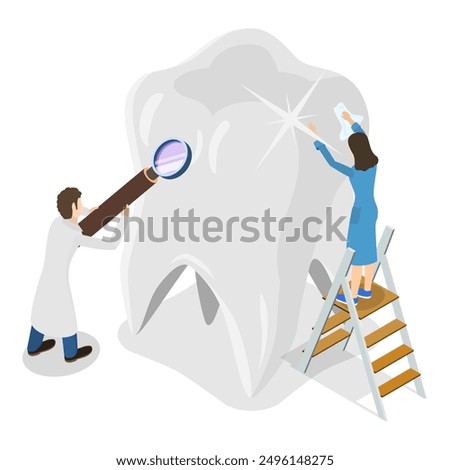 3D Isometric Flat Illustration of Dental Care, Dentist Services. Item 2