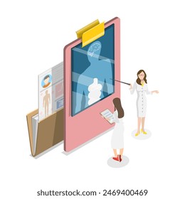 3D Isometric Flat Illustration of Digestive Tract Diseases, Gastroenterology and Digestive System. Item 3