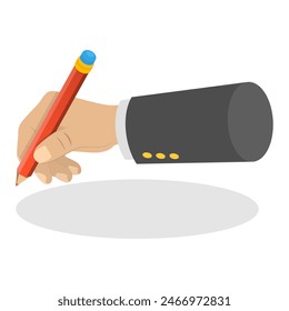 3D Isometric Flat Illustration of Hand Gesture Set, Human Hands Holding Different Objects. Item 7