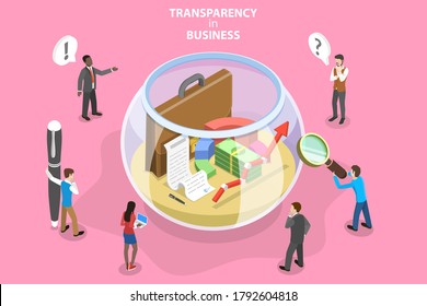 3D Isometric Flat Vector Conceptual Illustration Of Corruption And Illegal Business, Transparency And Financial Clarity, Anti Corruption Policies.