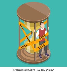 3D Isometric Flat Vector Conceptual Illustration of Deadline.
