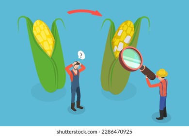 3D Isometric Flat Vector Conceptual Illustration of Overripe Harvest, Rotting Moldy Product