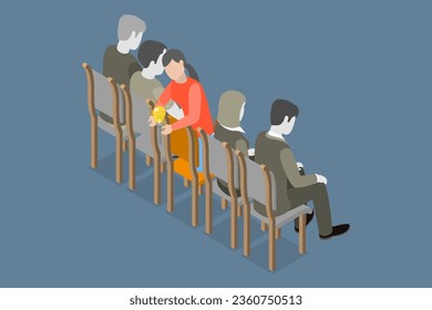 3D Isometric Flat Vector Conceptual Illustration of Think Different