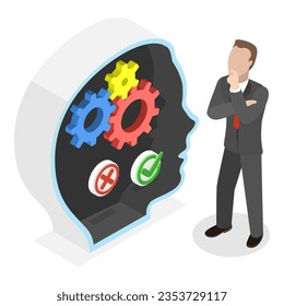 3D Isometric Flat Vector Illustration of Company Culture, Code of Business Ethics and Values. Item 5