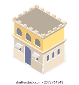 3D Isometric Flat Vector Illustration of Eastern Bazaar. Item 5