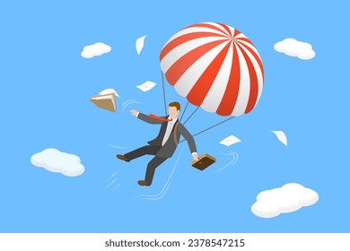 3D Isometric Flat Vector Illustration of Risky Project