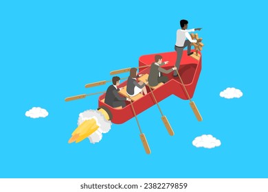 3D Isometric Flat Vector Illustration of Leadership