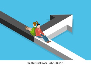 3D Isometric Flat Vector Illustration of Partnership