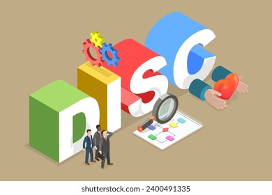 3D Isometric Flat Vector Illustration of DISC