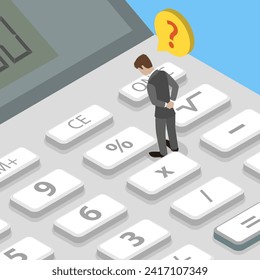 3D Isometric Flat Vector Illustration of Value Added Tax , Finance Taxation Accounting