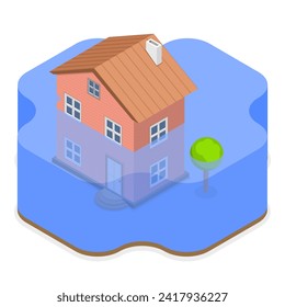 3D Isometric Flat Vector Illustration of Climate Change, Natural Disasters Set. Item 8