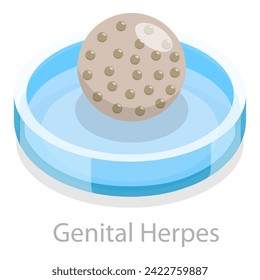 3D Isometric Flat Vector Illustration of Sexual Transmitted Disease, STD Set. Item 4