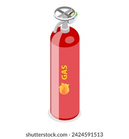 3D Isometric Flat Vector Illustration of Fossil Fuel, Power Production Types. Item 2