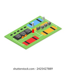 3D Isometric Flat Vector Illustration of Repair Of Electronic Equipment, Service Center, Workshop. Item 3