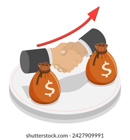 3D Isometric Flat Vector Illustration of Types Of Business, Corporate Strategy. Item 4