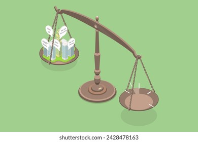 3D Isometric Flat Vector Illustration of Labor Shortage, Recruiting Problem