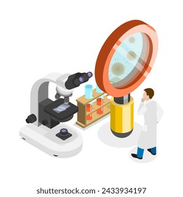 3D Isometric Flat Vector Illustration of Human Papillomavirus Prevention, HPV Vaccination. Item 3