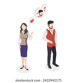 3D Isometric Flat Vector Illustration of Empathy, Sympathy And Compassion, Soft Skills. Item 2