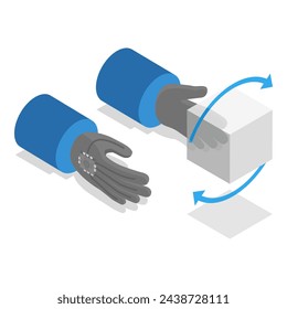 3D Isometric Flat Vector Illustration of Extended Reality, VR, AR or MR. Item 2
