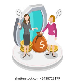 3D Isometric Flat Vector Illustration of Types Of Business, Corporate Strategy. Item 3