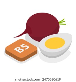 3D Isometric Flat Vector Illustration of Vitamins And Minerals, Healthy Food Supplements. Item 11