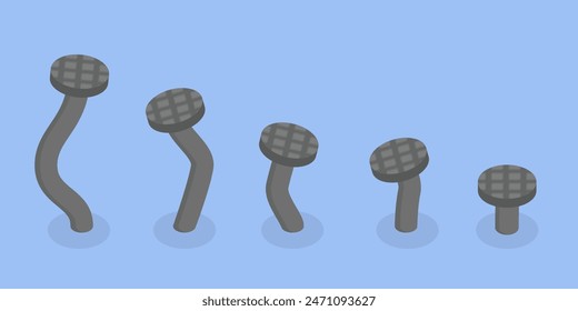 3D Isometric Flat Vector Illustration of From Beginner to Skilled Expert, Skill Level