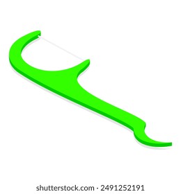 3D Isometric Flat Vector Illustration of Tooth Cleaning Tools, Dental Hygiene, Oral Care. Item 6