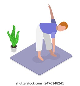 3D Isometric Flat Vector Illustration of Schoolchild Daily Routine, A Kid Life with Everyday Activities. Item 3