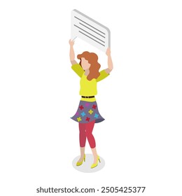 3D Isometric Flat Vector Illustration of Client Feedback, Consumerism, Survey, Marketing. Item 5