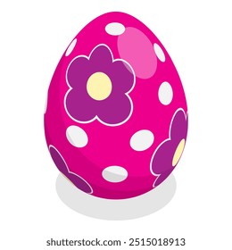 3D Isometric Flat Vector Illustration of Easter Eggs, Spring Holiday. Item 1