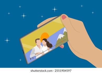 Ilustración vectorial plana isométrica 3D de la película en línea, relajación de fin de semana, estilo de vida moderno