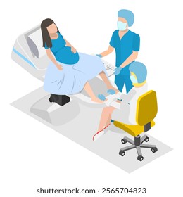 3D Isometric Flat Vector Illustration of Health Exam, Healthcare and Medicine. Item 1