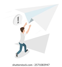 3D Isometric Flat Vector Illustration of Quick And Easy, Speed Digital Technology. Item 3
