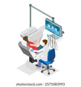 3D Isometric Flat Vector Illustration of Health Exam, Healthcare and Medicine. Item 2