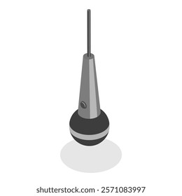 3D Isometric Flat Vector Illustration of Music Microphones, Professional Sound Recording Equipment. Item 3