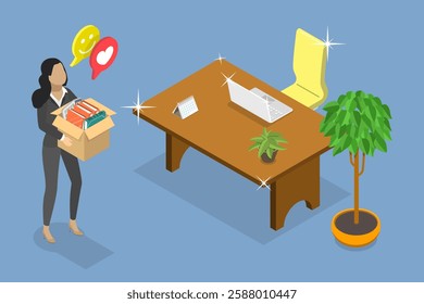 3D Isometric Flat Vector Illustration of New Job, Onboarding Fresh Staff