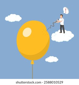 3D Isometric Flat Vector Illustration of Strong Economy, Controlling the Inflation