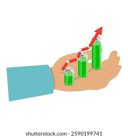 3D Isometric Flat Vector Illustration of Decarbonisation And Sustainability, Co2 Emission Impact Reduction. Item 6