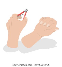 3D Isometric Flat Vector Illustration of Spa Manicure, Beauty Parlor Services, Cosmetology. Item 5
