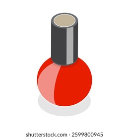 3D Isometric Flat Vector Illustration of Manicure Procedure, Nail Beauty Spa. Item 5