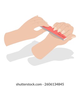 3D Isometric Flat Vector Illustration of Spa Manicure, Beauty Parlor Services, Cosmetology. Item 6