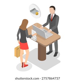 3D Isometric Flat Vector Illustration of Fine or Offence Payment, Penalty. Item 2