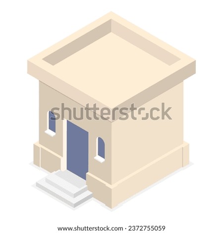 3D Isometric Flat Vector Illustration of Eastern Bazaar. Item 7
