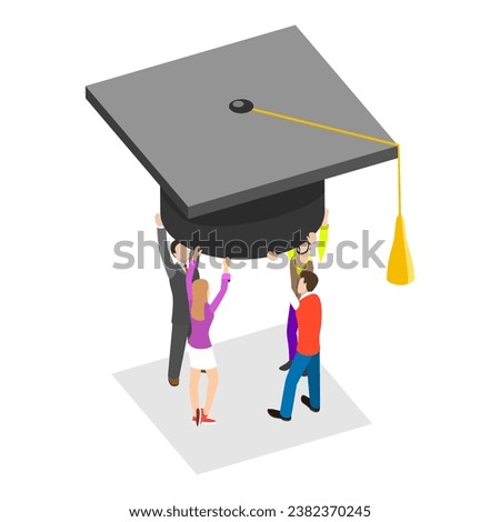 3D Isometric Flat Vector Illustration of Education and Scholarship. Item 3