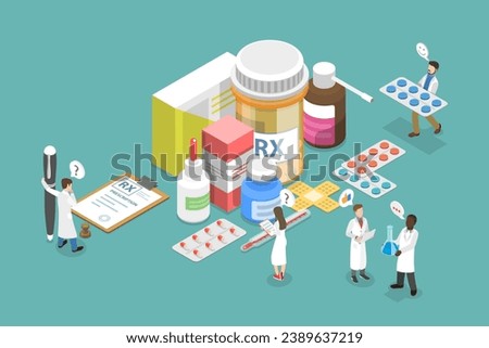 3D Isometric Flat Vector Illustration of Pharmacist