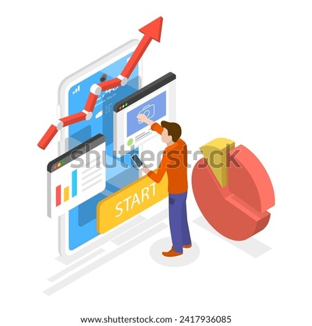 3D Isometric Flat Vector Illustration of Startup Ideas, Creative Ideas and Brainstorm. Item 2