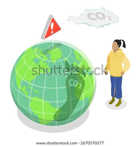 3D Isometric Flat Vector Illustration of Circular Economy, Green Technologies and Sustainability Development. Item 1