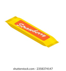 3D Isometric Flat Vector Set of Snack Packages. Item 3